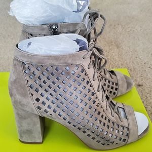 Gianni Bini Bennie Laser Peep-Toe Booties